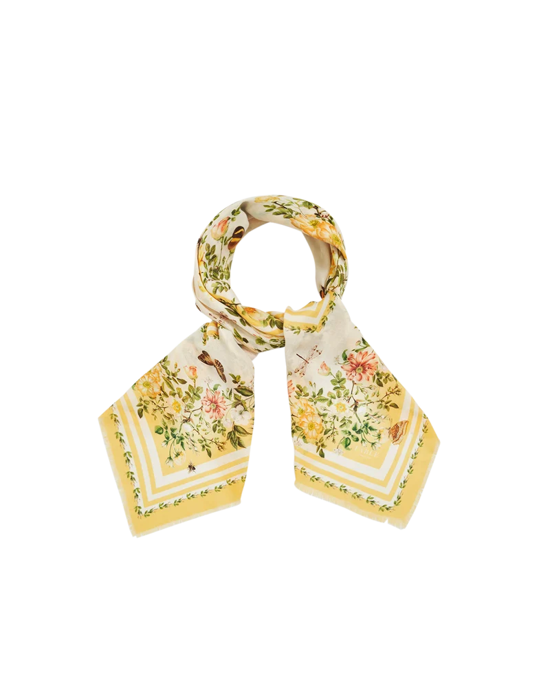 Cybele Narrative Square Scarf in Yellow