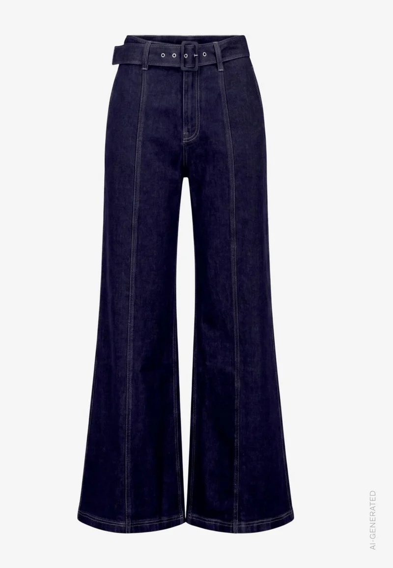 High-Waist Jeans Damen mit Gürtel