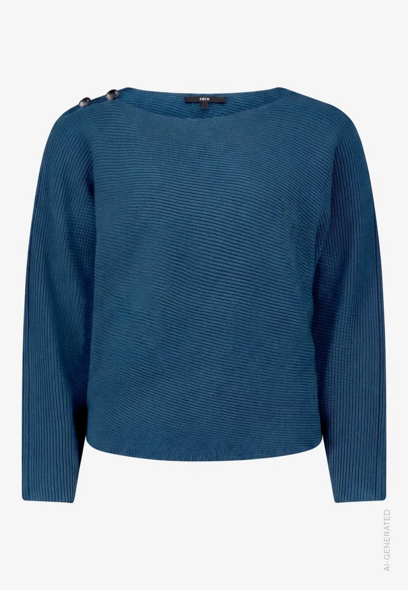 Damen Strickpullover mit U-Boot Ausschnitt