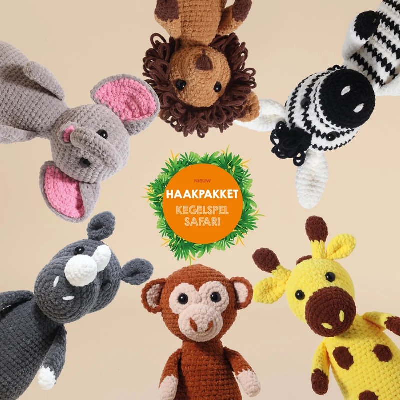 Safari-Kegelspiel – YarnZoo – Scheepjes Little Darling Häkelpaket
