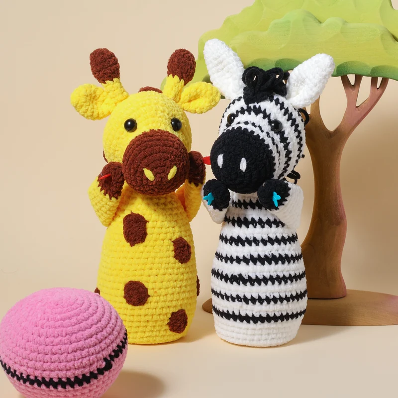 Safari-Kegelspiel – YarnZoo – Scheepjes Little Darling Häkelpaket