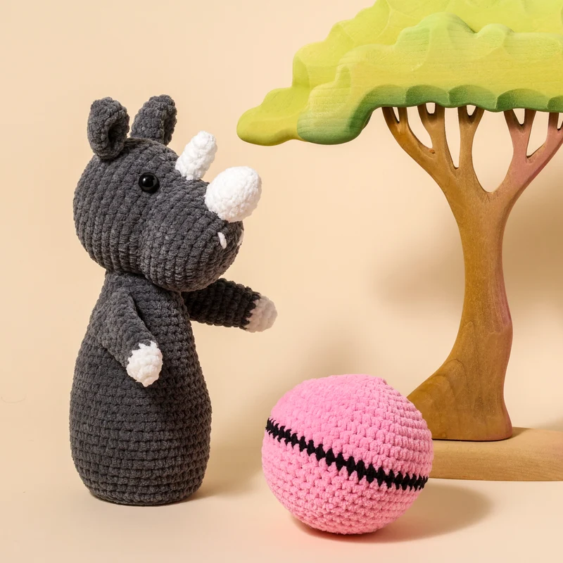 Safari-Kegelspiel – YarnZoo – Scheepjes Little Darling Häkelpaket