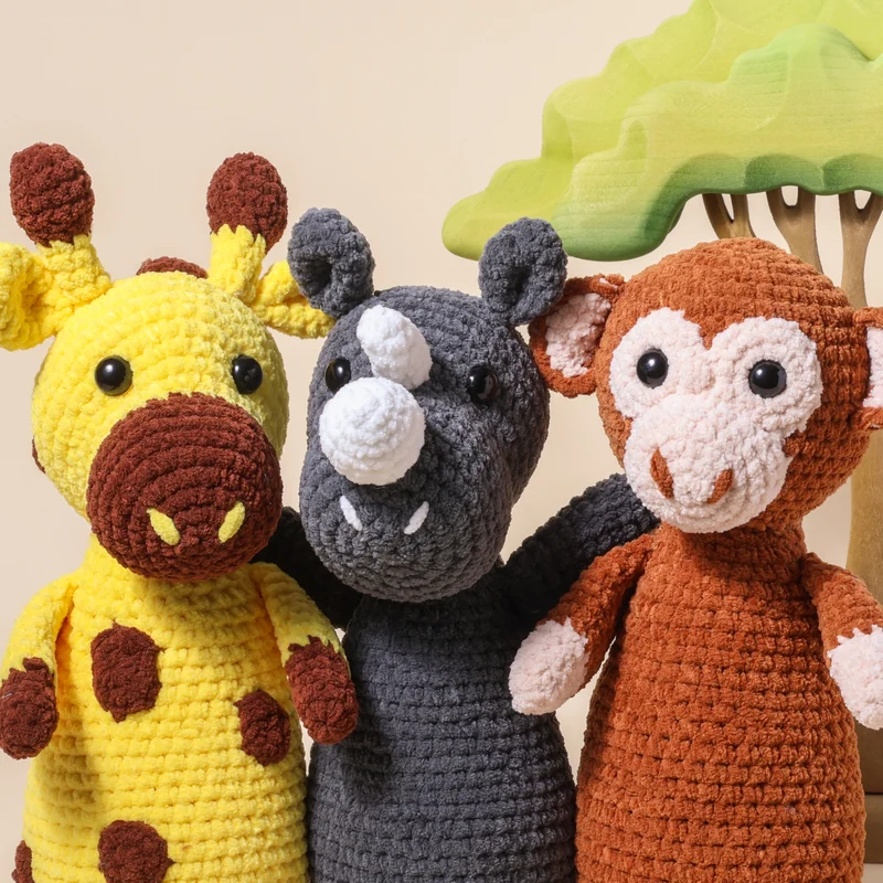 Safari-Kegelspiel – YarnZoo – Scheepjes Little Darling Häkelpaket