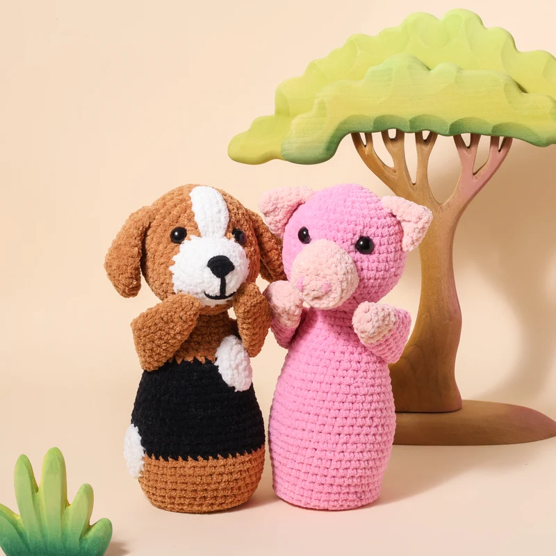 Bauernhof-Kegelspiel – YarnZoo – Scheepjes Little Darling Häkelpaket