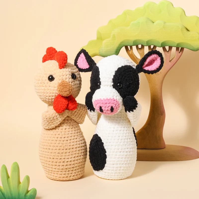 Bauernhof-Kegelspiel – YarnZoo – Scheepjes Little Darling Häkelpaket