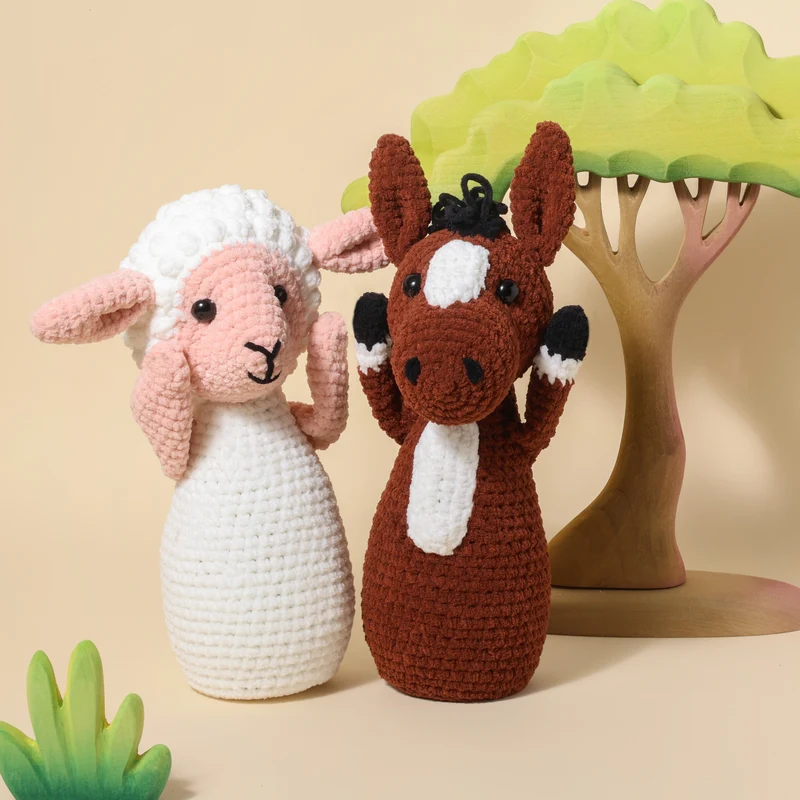 Bauernhof-Kegelspiel – YarnZoo – Scheepjes Little Darling Häkelpaket