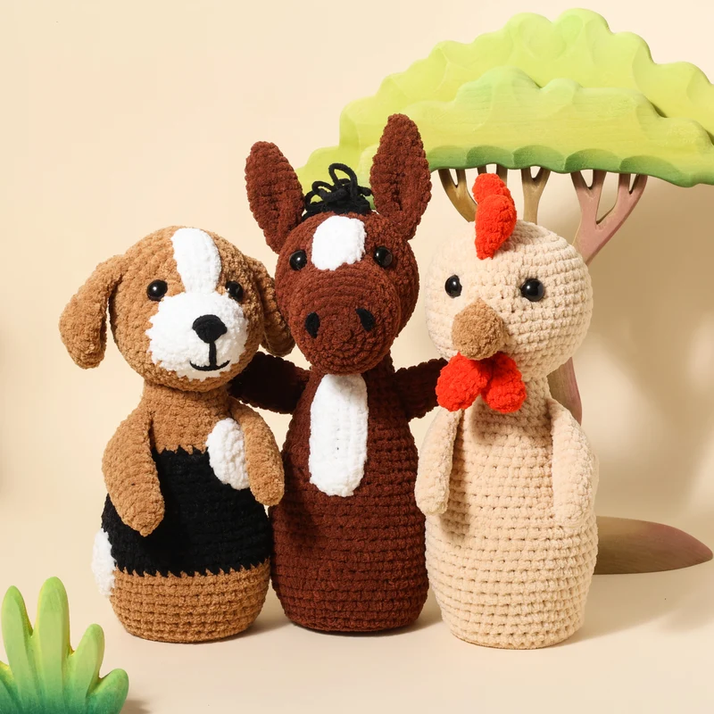 Bauernhof-Kegelspiel – YarnZoo – Scheepjes Little Darling Häkelpaket