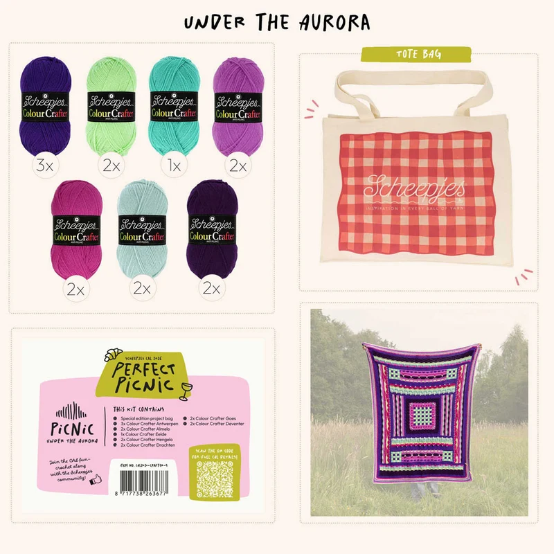 Scheepjes „The Perfect Picnic“ CAL2026-Set Colour Crafter – Aurora