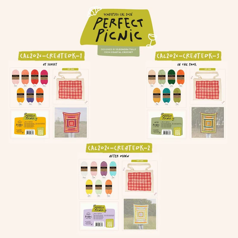 Scheepjes „The Perfect Picnic“ CAL2026-Set Cotton Create DK – Sunset