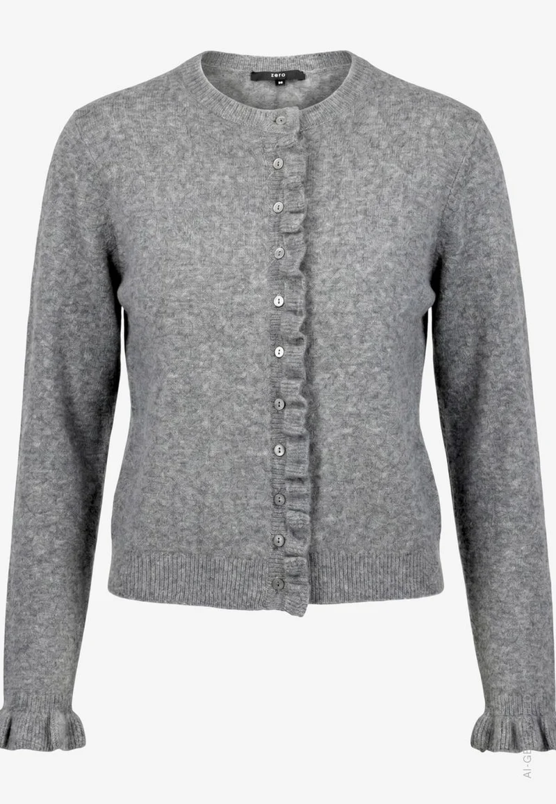 Strickjacke Damen mit Rüschen