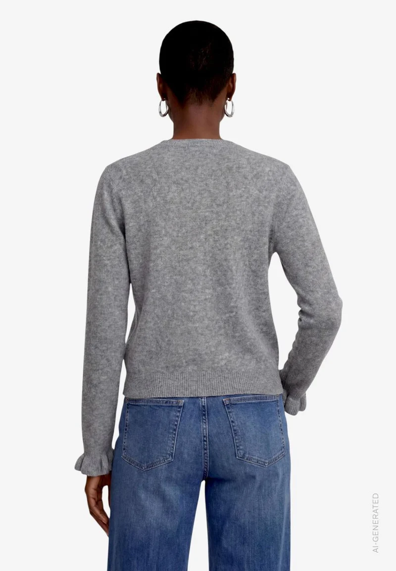 Strickjacke Damen mit Rüschen