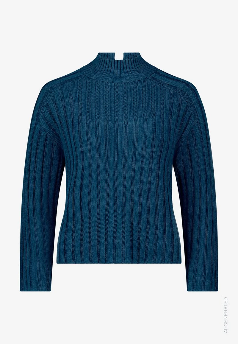 Damen Strickpullover mit Stehkragen