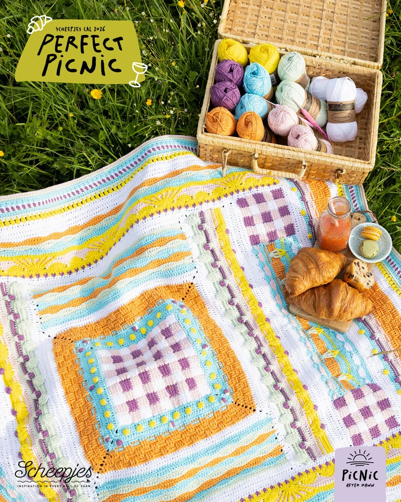 Scheepjes „The Perfect Picnic“ CAL2026-Set Cotton Create DK – After Dawn