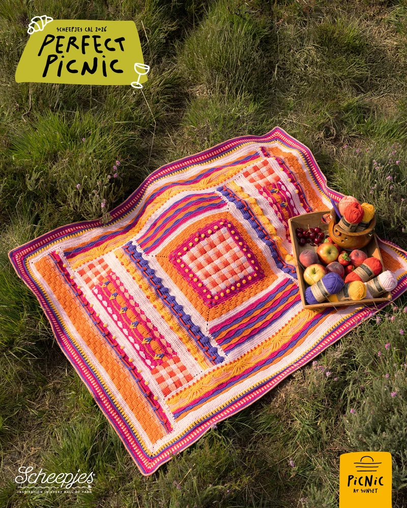 Scheepjes „The Perfect Picnic“ CAL2026-Set Cotton Create DK – Sunset
