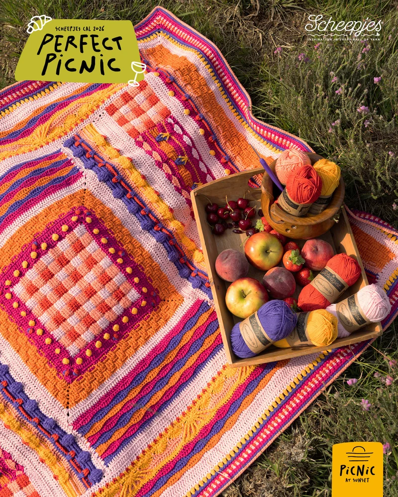 Scheepjes „The Perfect Picnic“ CAL2026-Set Cotton Create DK – Sunset