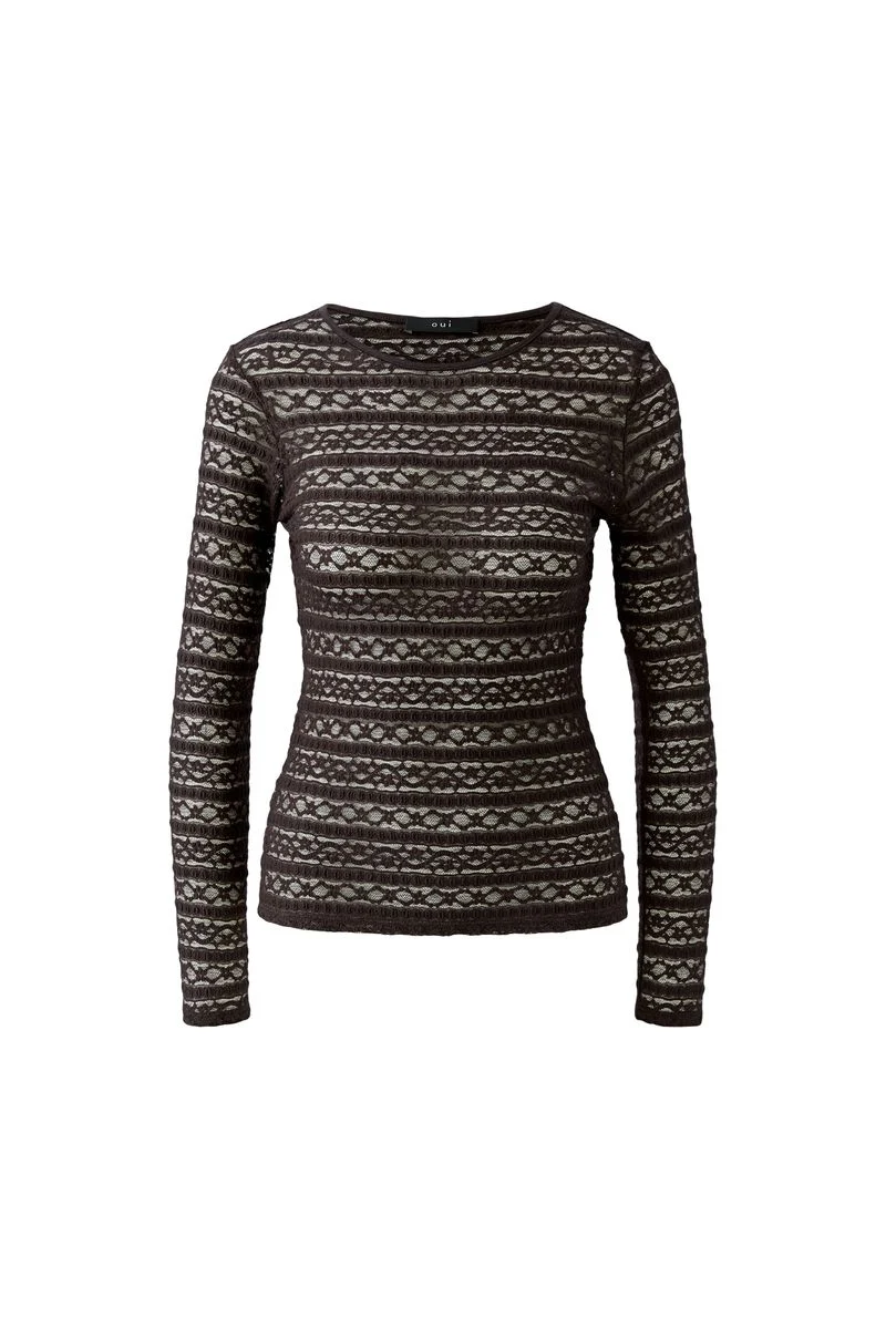 Langarmshirt Spitze