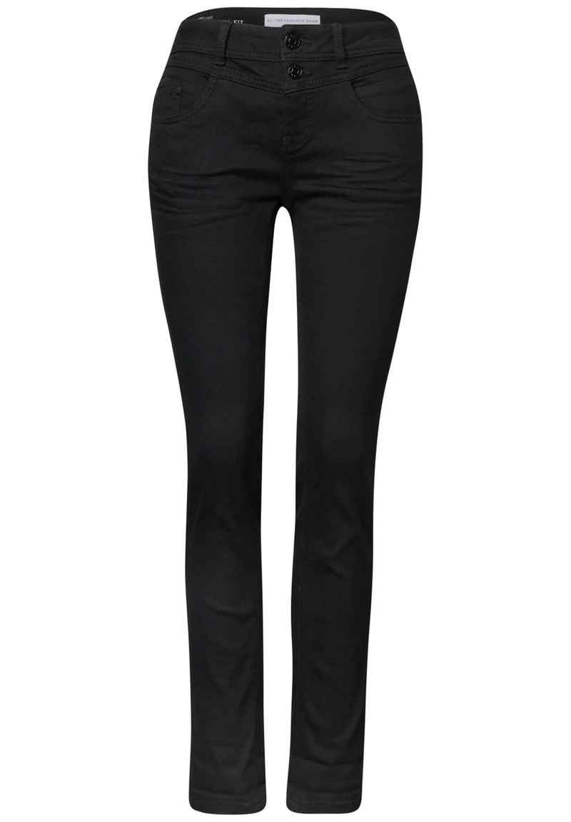 Mid Waist Slim Leg Jeans im Casual Fit