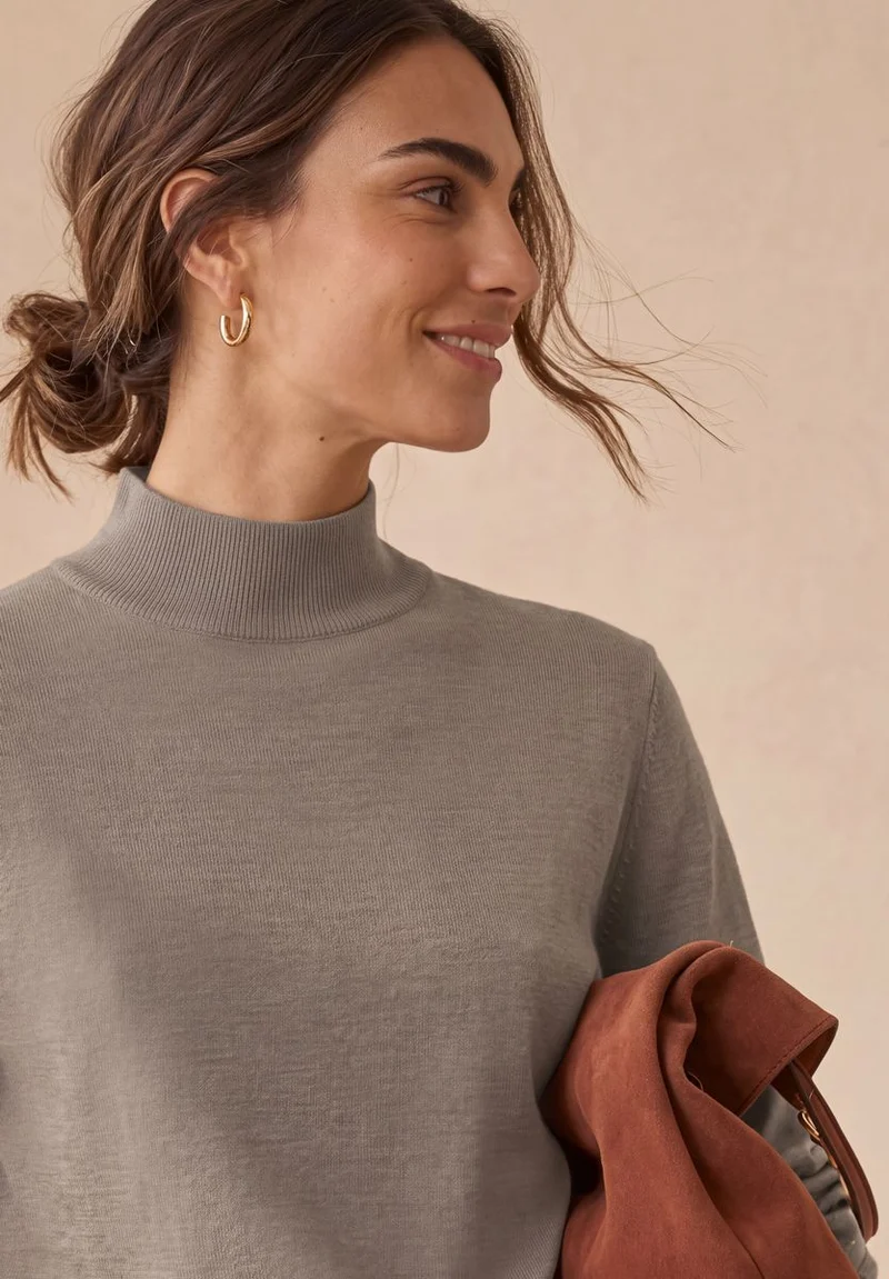 Basic Pullover mit Turtle Neck