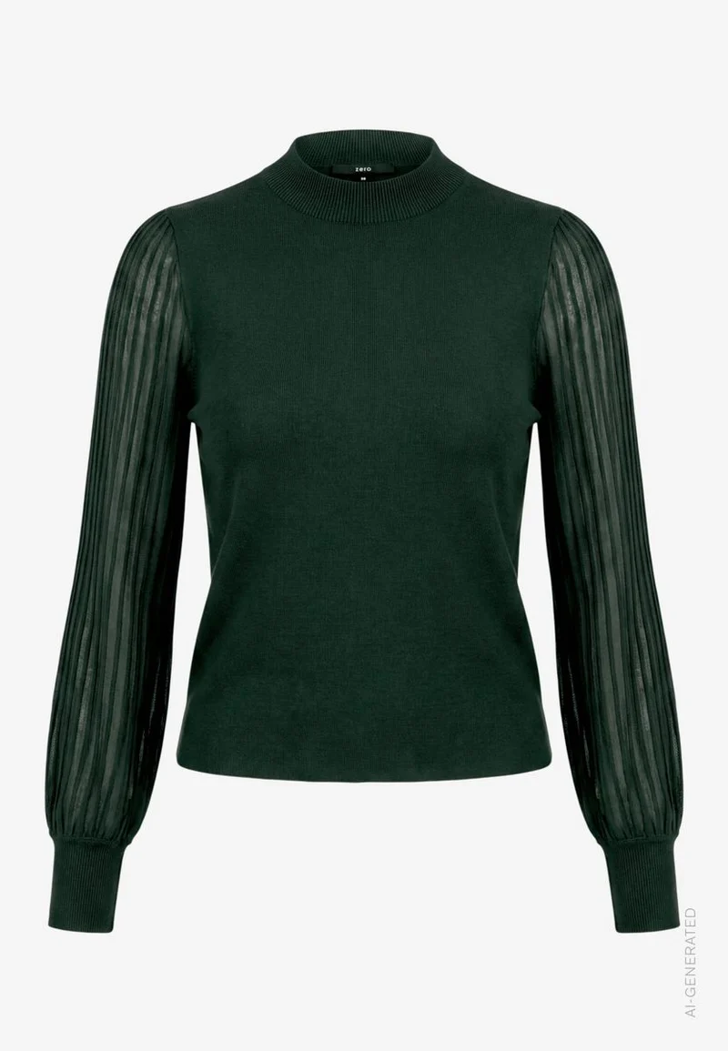 Damen Pullover mit transparenten Ärmeln