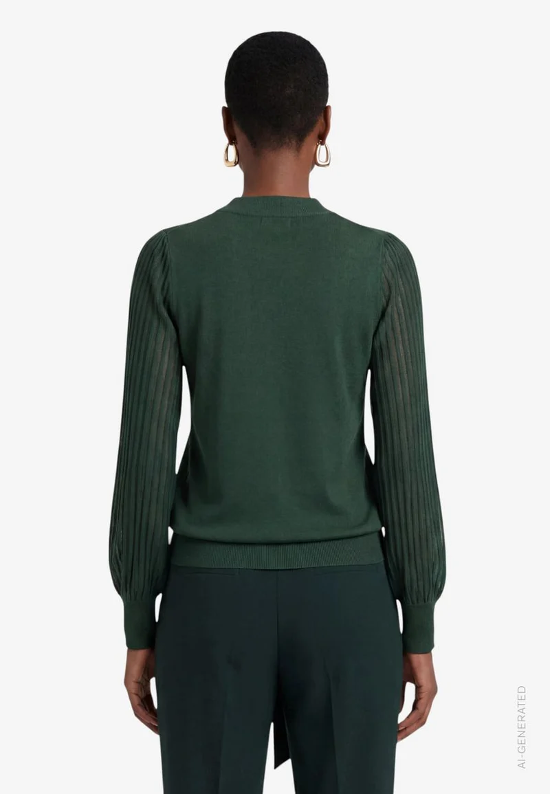 Damen Pullover mit transparenten Ärmeln