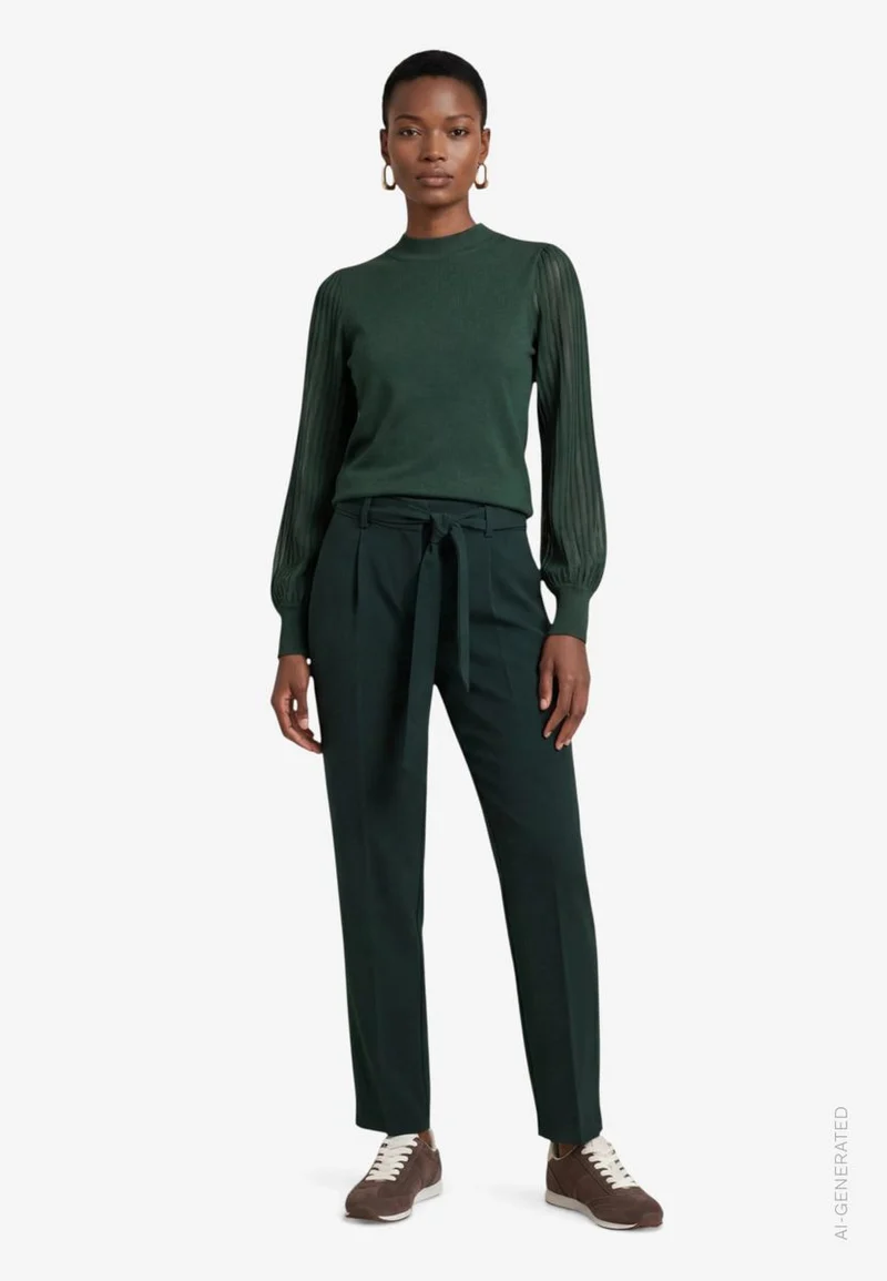 Damen Pullover mit transparenten Ärmeln