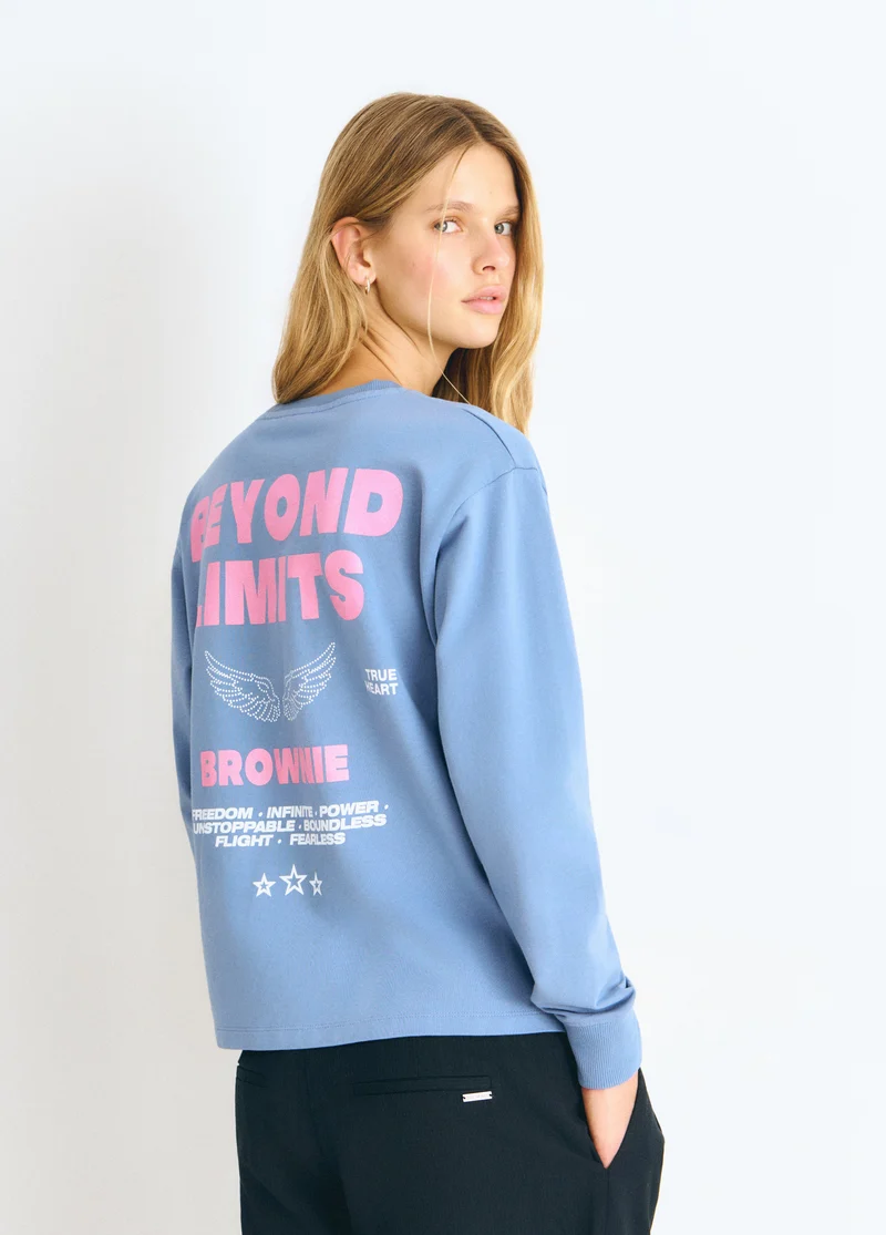 Star print sweatshirt