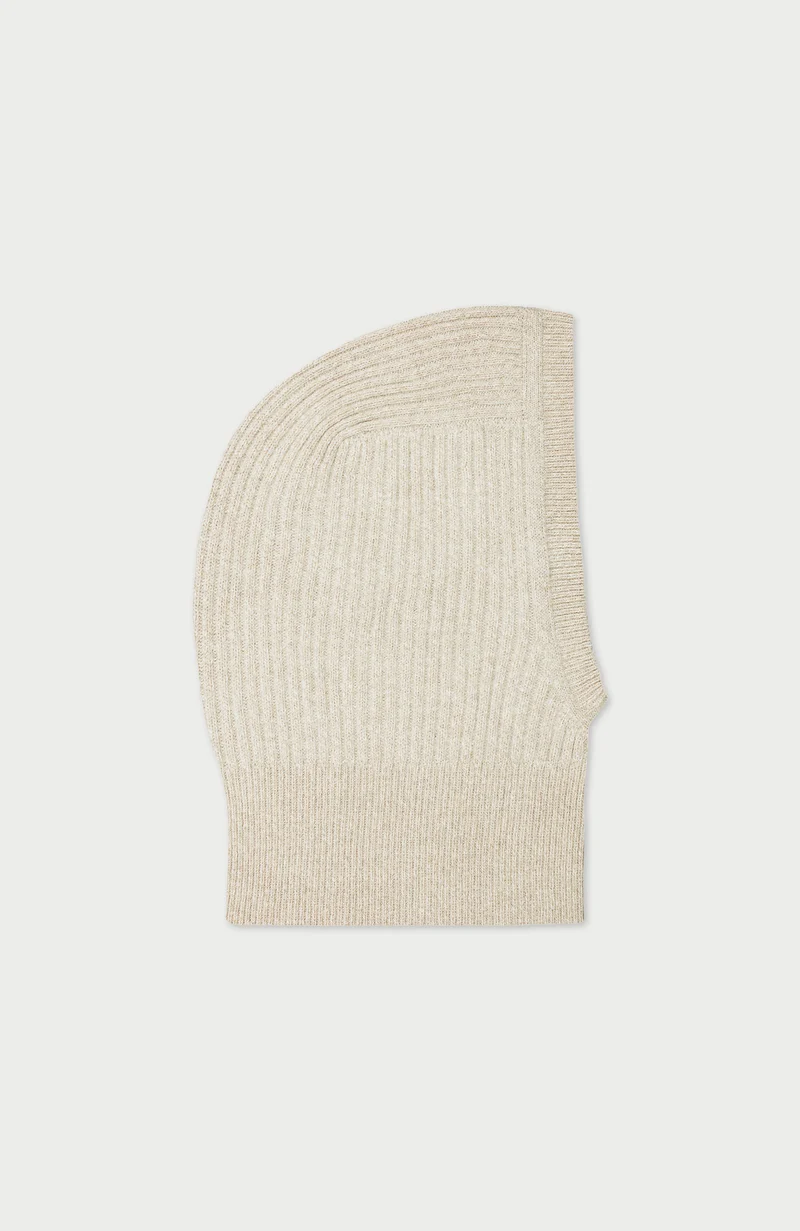 Merino Cashmere Ribbed Open Face Balaclava