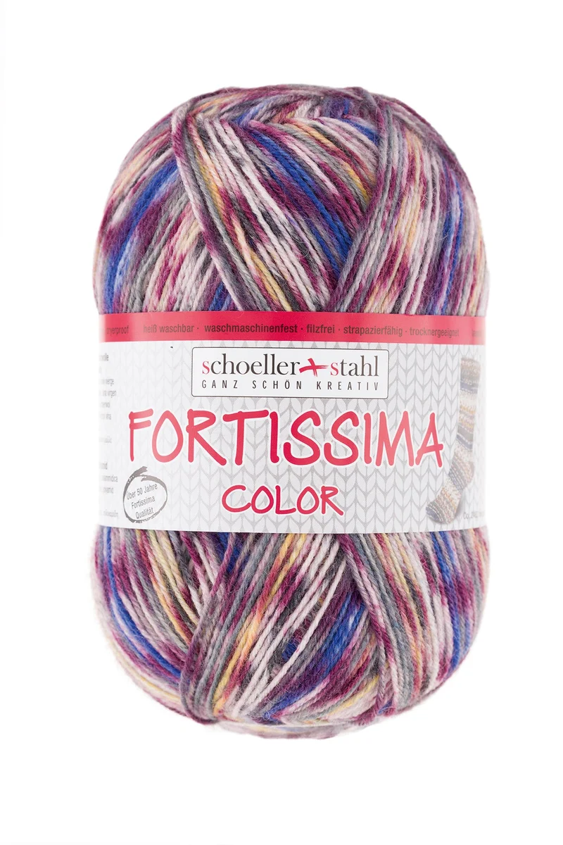 Fortissima bunte 4-fach Sockenwolle | Farbe 2482 - HERBSTLAUB