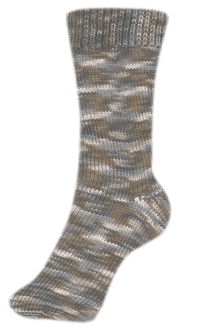 Fortissima bunte 4-fach Sockenwolle | Farbe 2446 - TAUPE