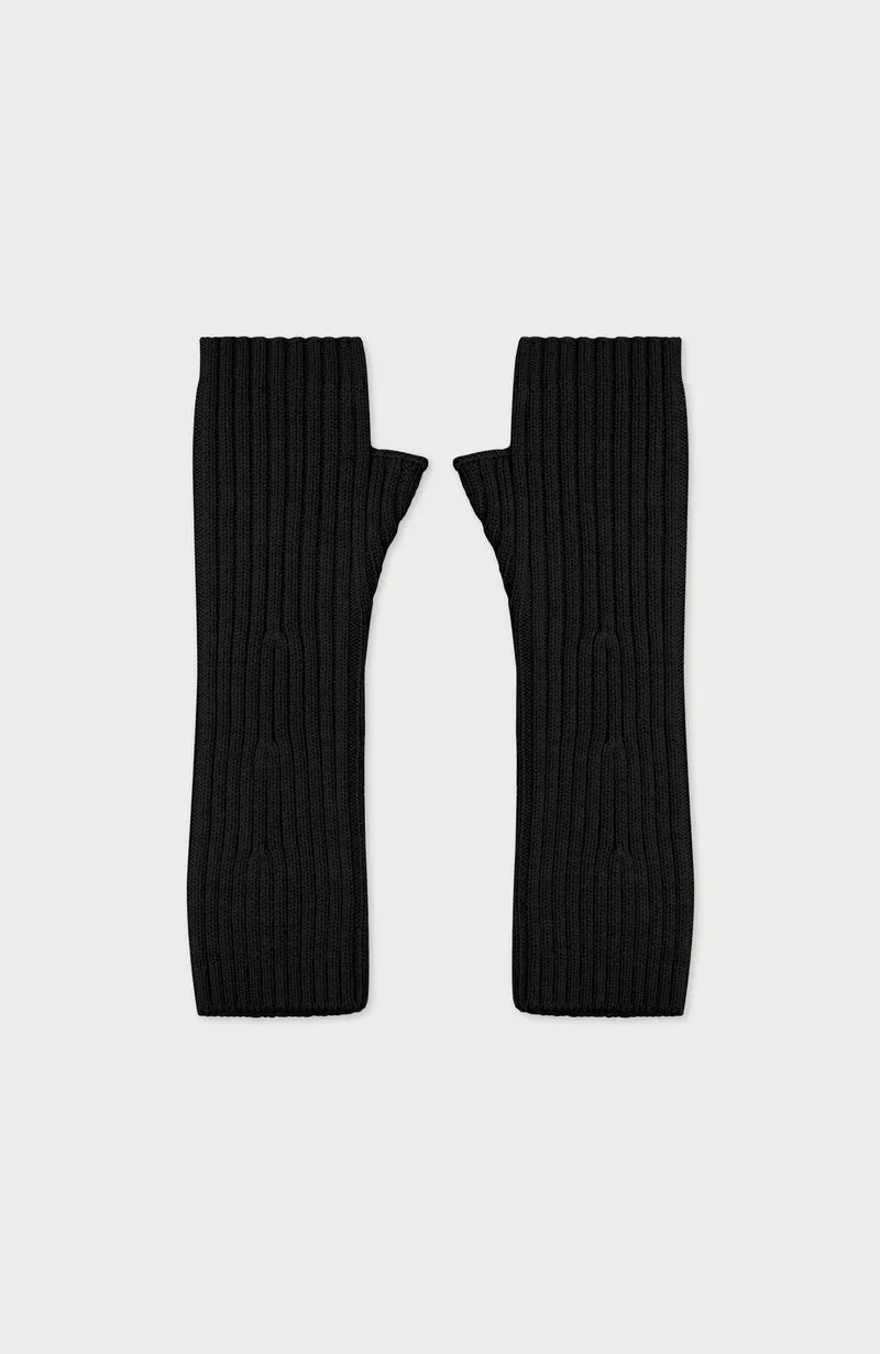 Gerippte fingerlose Damenhandschuhe aus Merino Activewear
