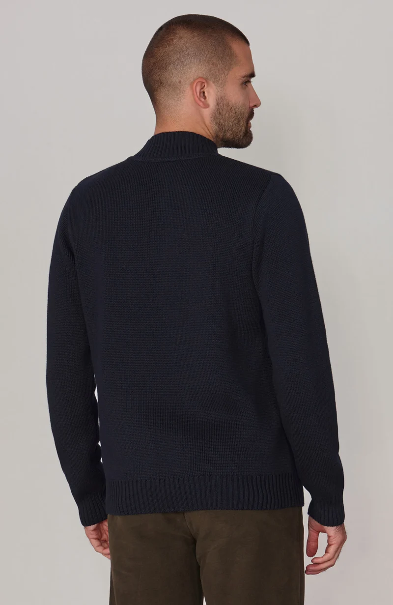 Mittelschwerer Herren-Rollkragenpullover aus 100 % Baumwolle