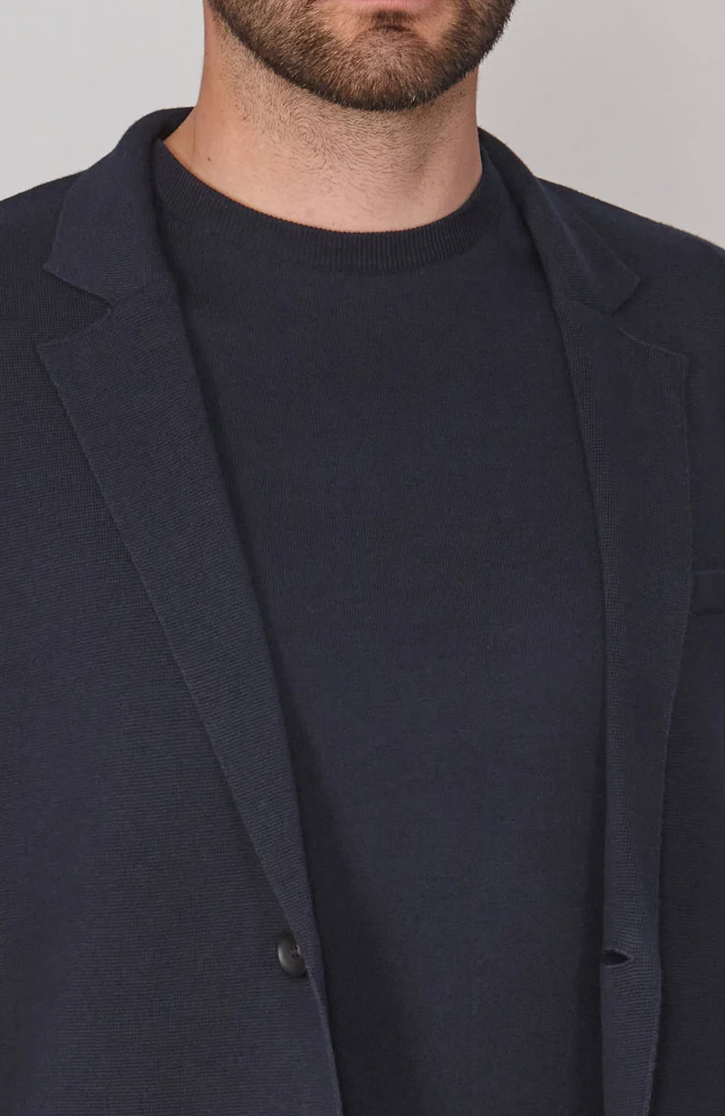Mens Lightweight Cotton Formal Knitted Blazer