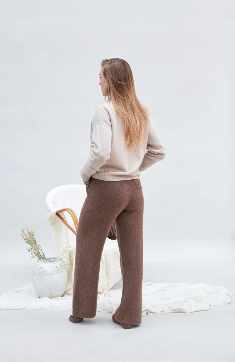 Womens Lambswool Knitted Trousers