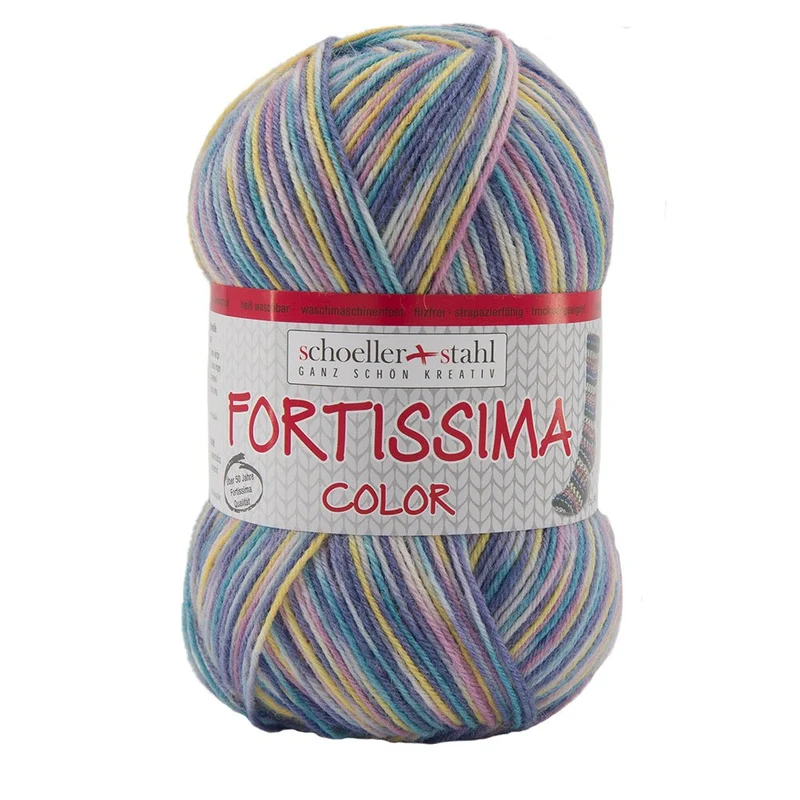 Fortissima bunte 4-fach Sockenwolle | Farbe 2411 - NATUR