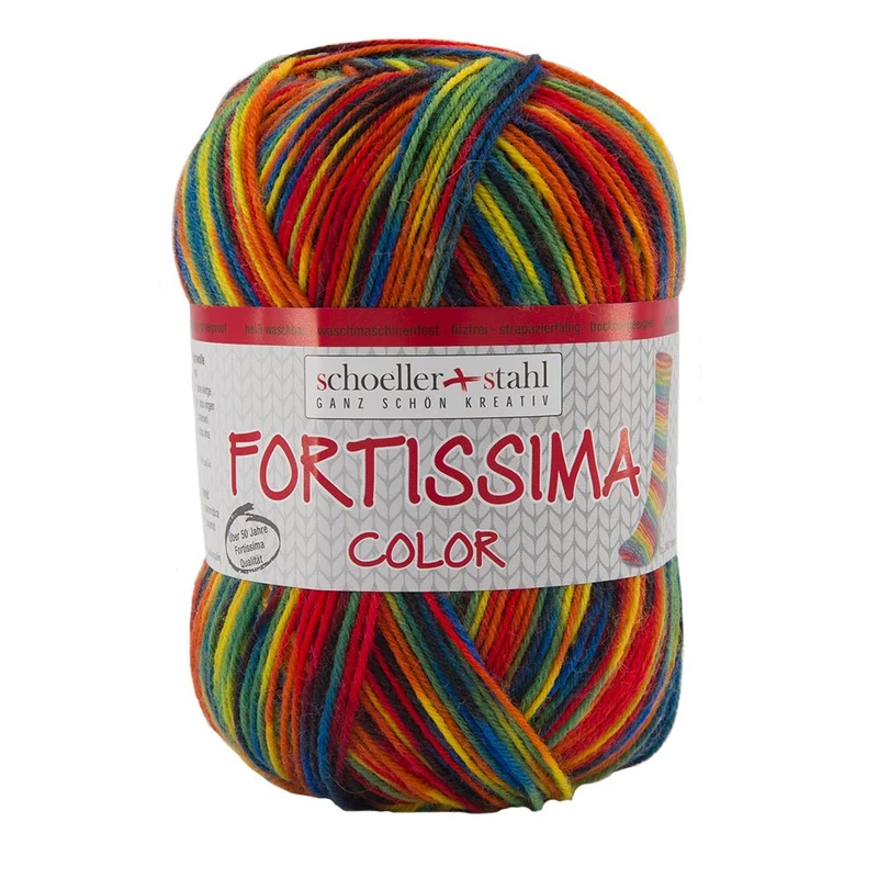 Fortissima bunte 4-fach Sockenwolle | Farbe 2405 - KILT