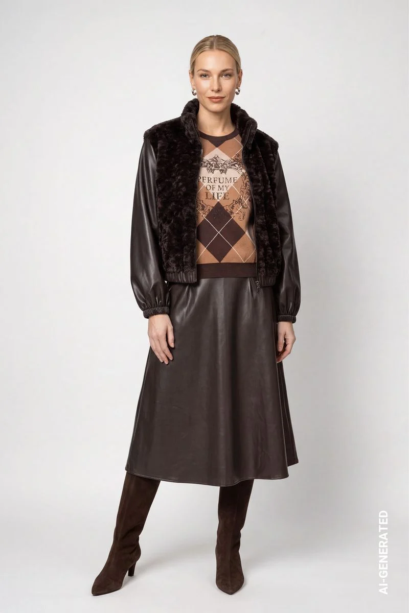Jacke mit Kunstfell