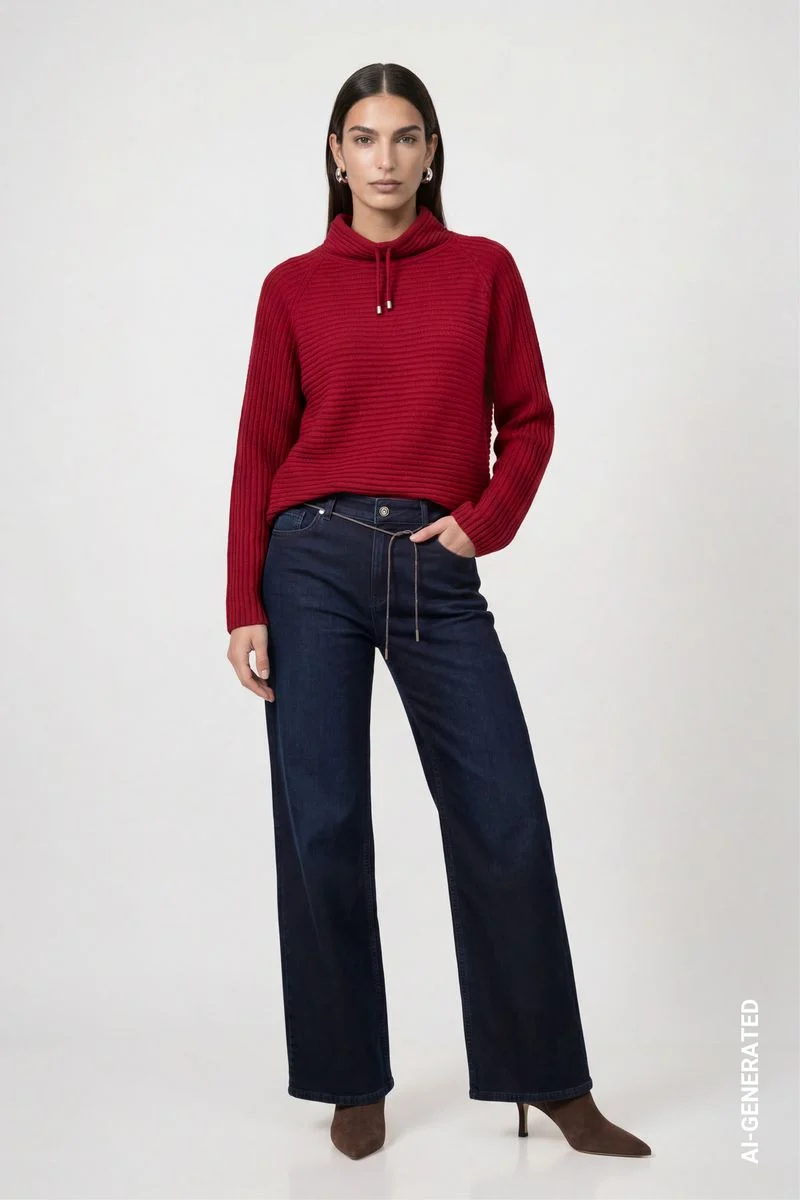Pullover mit Rippenstruktur