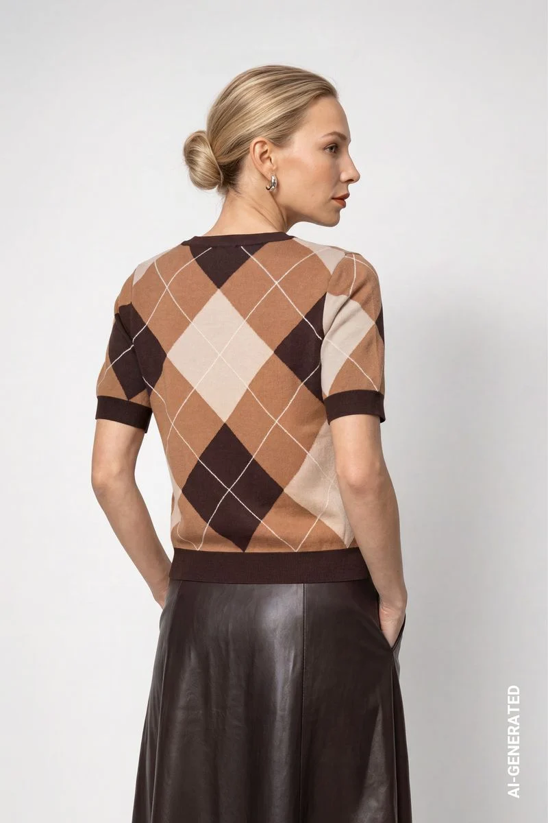 Strickpullover mit Rautenmuster