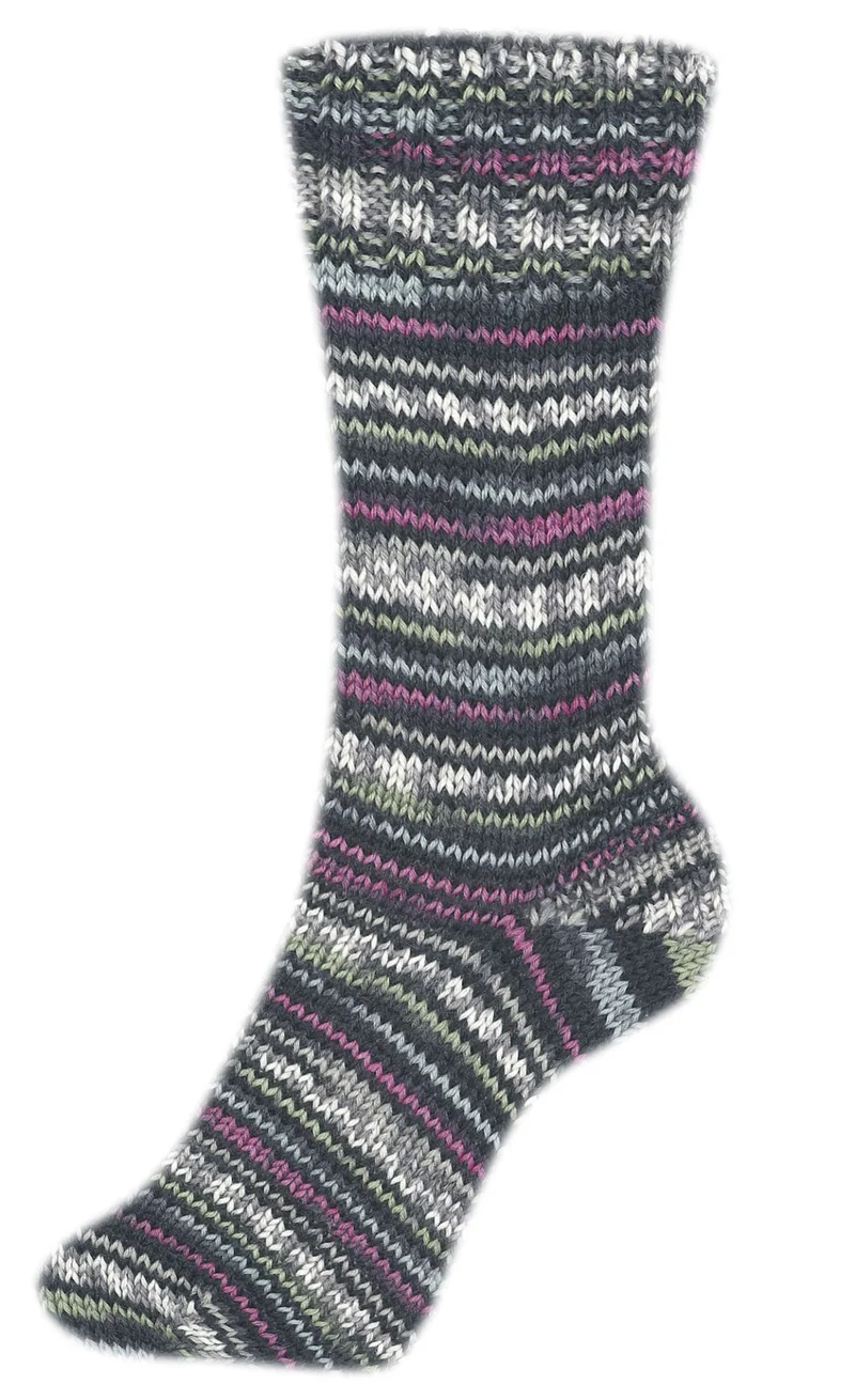 Fortissima 6-fach bunte Sockenwolle 150g | Farbe 159 - GRAU-BUNT