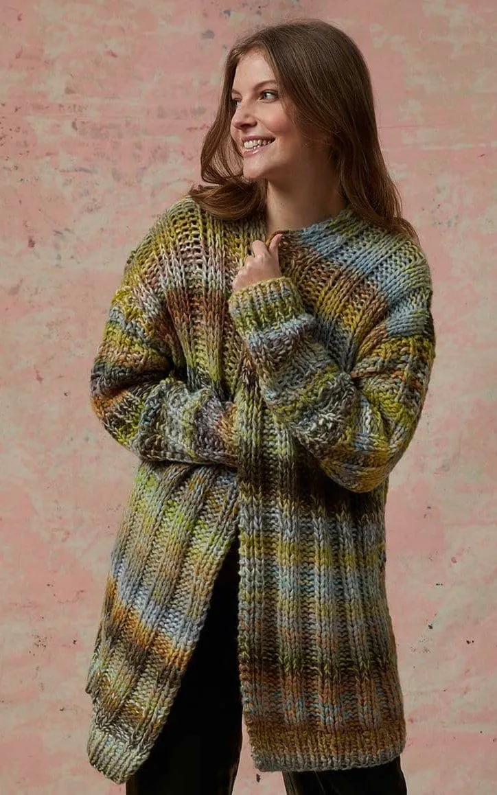 Cardigan mit Längsrippen - CLOUD - Strickset