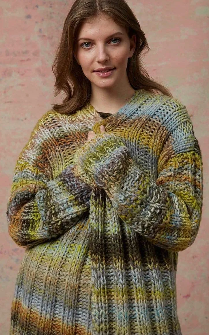 Cardigan mit Längsrippen - CLOUD - Strickset