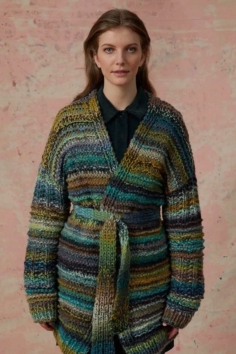 Jacke mit Bindegürtel- CLOUD - Strickset