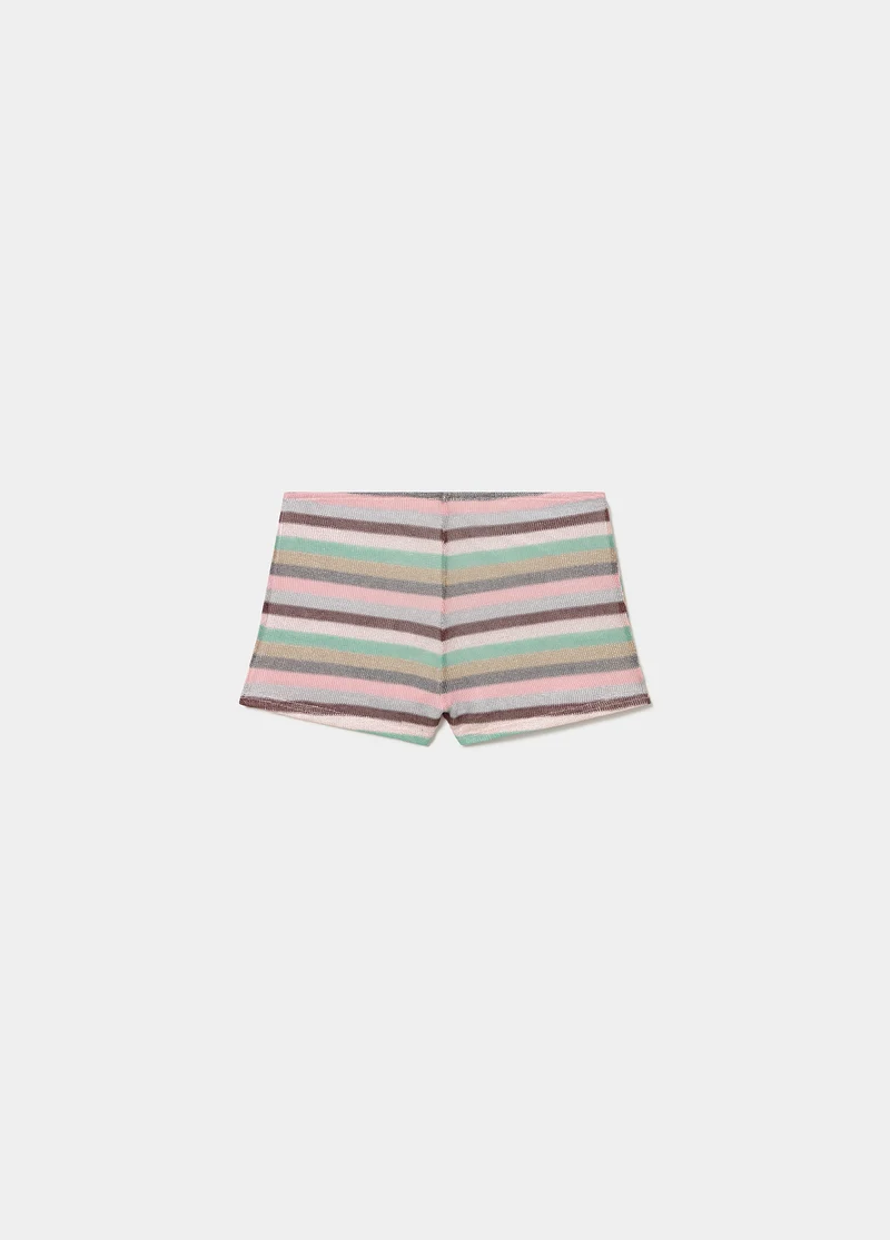 Woven striped shorts