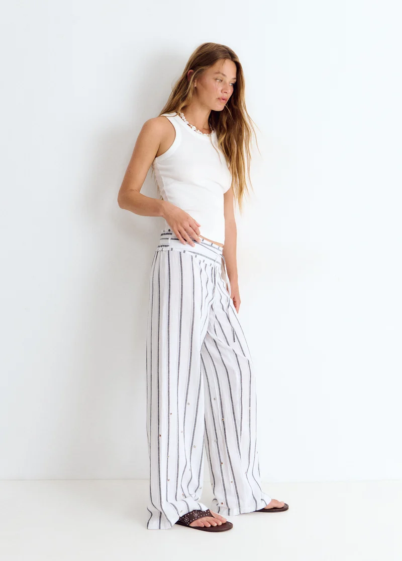 Striped long pants