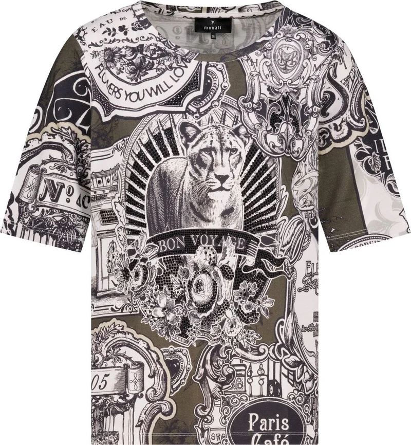 T-Shirt mit Emblem-Muster