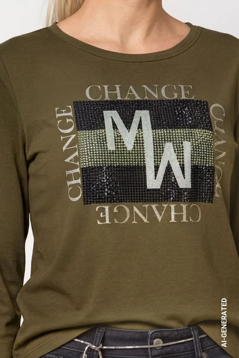 Langarmshirt mit Schmuckdetails