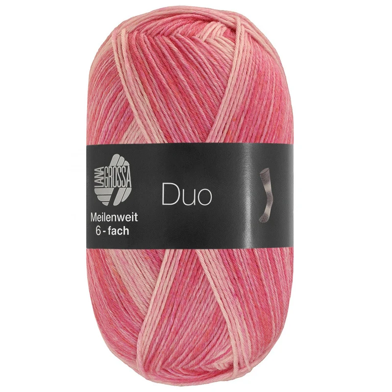 Lana Grossa Meilenweit 6-fach 150 Duo 9722 Rosa/Rosa