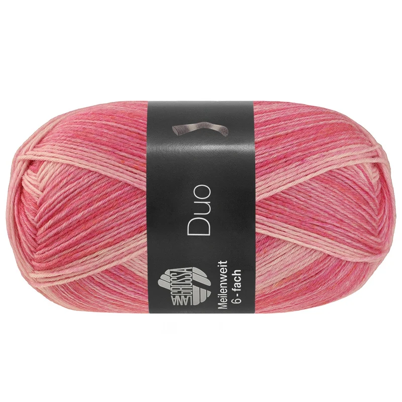 Lana Grossa Meilenweit 6-fach 150 Duo 9722 Rosa/Rosa