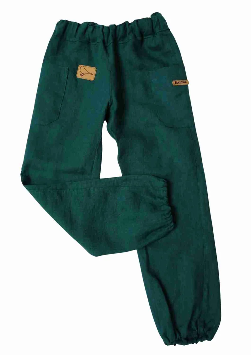 Leinenhose für Kinder, mit Taschen, "Birke"