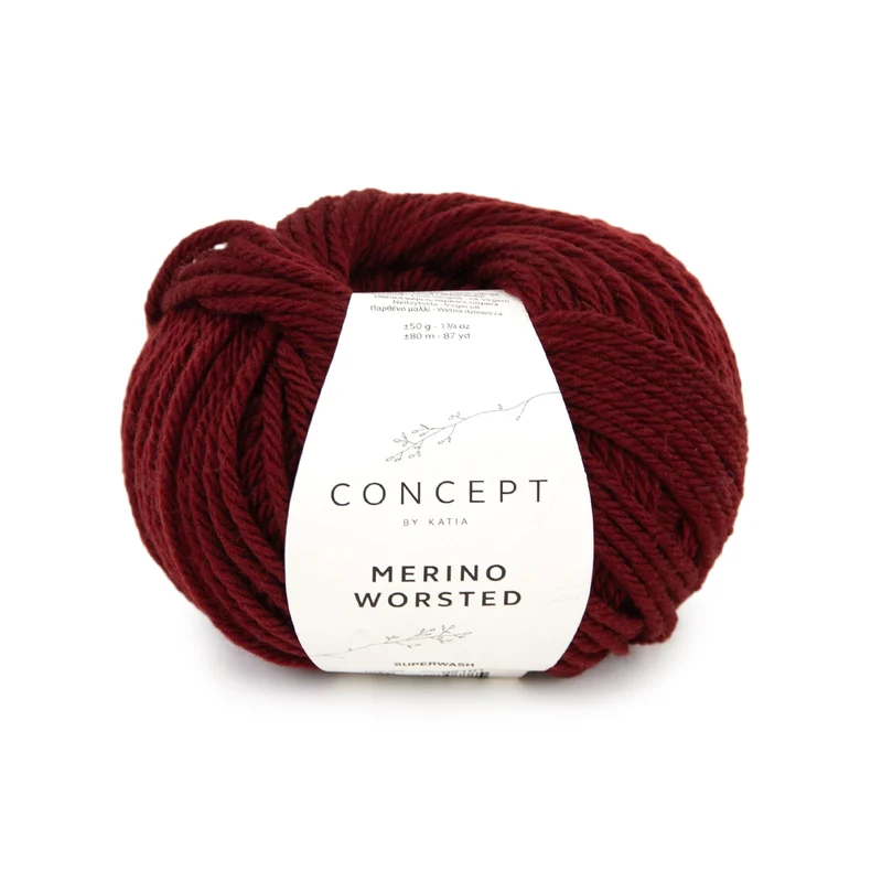Katia Merino Worsted 016 Bordeauxrot